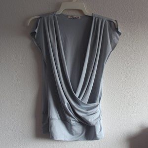 "forever" light grey top